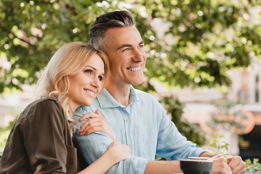 Couple enjoying time together outdoors