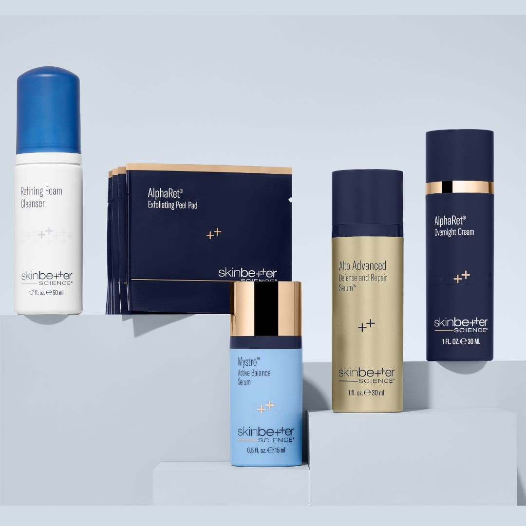 Skinbetter Science cleanser serum cream and peel pads